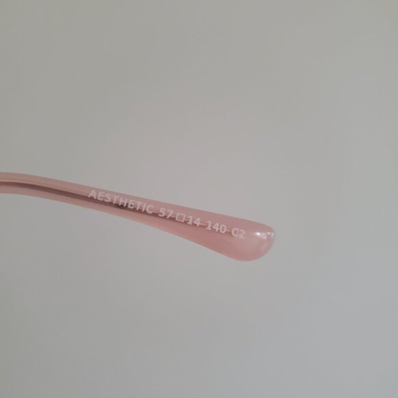 Womens AESTHETIC Aviator Glasses Rose Gold Frames Adjustable Nose Pads 57-14-140 - Picture 7 of 9